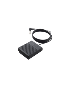 Korg PS-3 compact momentary pedal switch with non-slip rubber base and attached cable for keyboards, synthesizers, and digital pianos.