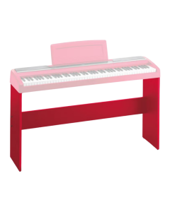 The Korg SPST-1W red wooden piano stand features an H-frame furniture-style design designed specifically for the Korg SP-170 digital piano.