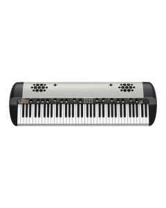 Korg SV-2S 73-key stage vintage piano with RH3 weighted hammer action keyboard, built-in stereo speaker system, and vintage electric piano controls for live performance.