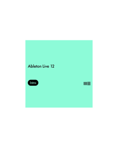 Ableton Live 12 Intro music production software with 16 audio and MIDI tracks, 8 software instruments, 27 audio effects, 12 MIDI effects and 5+ GB of sounds for music production, recording, beatmaking and live performance