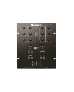 Numark M101USB 2-channel DJ mixer with USB audio interface, EQ controls and phono line inputs for DJ performance and recording