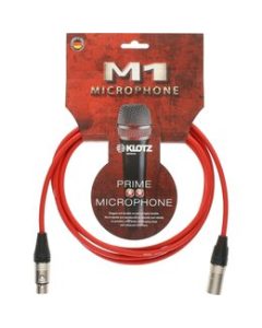 Klotz M1FM3N0100 microphone cable Red Colour with Neutrik XLR