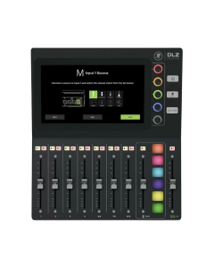 Mackie DLZ Creator adaptive digital podcast mixer with 10.1-inch touchscreen, four mic inputs, Mix Agent and AutoMix.