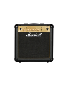 Marshall MG15G 15W guitar combo amplifier with dual channels, 8-inch custom speaker and headphone output for practice and home use