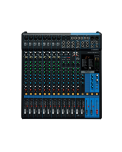 Yamaha MG16XU 16-channel USB mixing console with SPX effects, D-PRE preamps and professional audio controls for live sound and studio recording