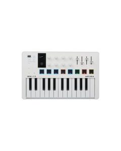 Arturia MiniLab 3 White universal MIDI controller with 25 slim keys and RGB performance pads