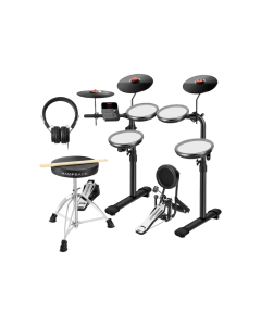 HAMPBACK MK-0 Pro Electric Drum Set with 7-Inch Mesh Drum Pads 8-Inch Cymbals 12 Drum Kits USB MIDI Connectivity and Beginner-Friendly Design for Children Ages 3 to 12 Learning Practice and Developing Drumming Skills
