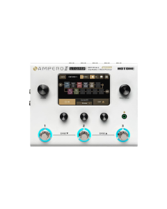 Hotone MP-300 Ampero II Stomp amp modeler and effects processor with 4-inch touchscreen, 460 effects, 87 amp models, 68 cabinet models, 50 user IR slots, 300 presets, stereo FX loop and 60-second looper for guitar performance and studio recording