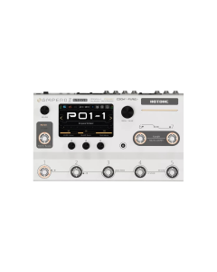 Hotone MP-380 Ampero II Stage amp modeler and effects processor pedal with 5-inch touchscreen, eight assignable footswitches, 460+ effects, 300 presets, dual signal chains, 60-second stereo looper and balanced outputs for professional guitar performance