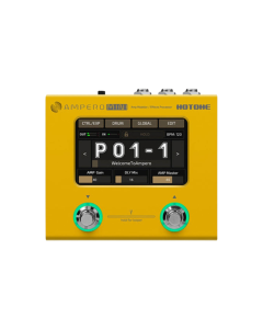 Hotone MP-50MG Ampero Mini Marigold amp modeler and effects processor with 4-inch touchscreen, 199 effects, 100 plus amp and pedal models, IR support, acoustic simulation, looper, drum machine and USB-C audio