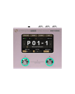Hotone MP-50PT Ampero Mini Purple Taro amp modeler and effects processor with 4-inch touchscreen, 199 effects, 100 plus amp and pedal models, IR support, looper, drum machine and USB-C audio
