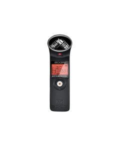 Zoom H1 portable stereo field recorder with XY microphones for music recording interviews and video audio capture