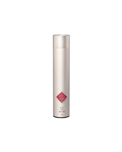 Neumann KM 183 nickel omnidirectional small-diaphragm condenser microphone with WNS 100 windscreen and SG 21 stand mount for professional studio recording.