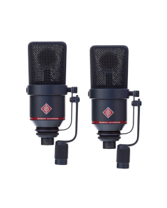Neumann TLM 170 R MT Stereo Set with two black large diaphragm condenser microphones, EA 170 mt shock mounts and aluminium case