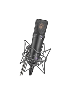 Neumann U 87 Ai mt Studio Set Large Diaphragm Multi-Pattern Condenser Microphone - Matte Black with EA 87 mt Shock Mount
