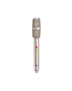 Neumann USM 69 i nickel stereo large-diaphragm condenser microphone with dual rotating capsules for professional XY, MS and Blumlein stereo recording.