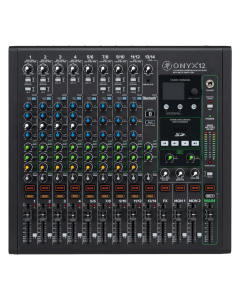 Mackie Onyx12 12-channel premium analog USB mixer with multitrack recording, Bluetooth streaming and built-in effects for studio and live sound