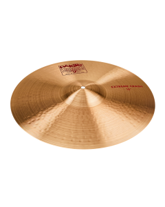 Paiste 2002 18-inch Extreme Crash Cymbal featuring a brilliant lathed 2002 bronze finish, integrated bell, and classic red Paiste 2002 logos.