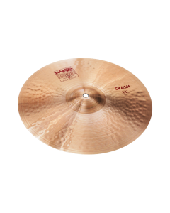 Paiste 2002 Series 14-inch crash cymbal crafted from CuSn8 bronze alloy featuring a bright, cutting sound profile