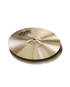 Paiste Masters Series 14-inch Thin Hi-Hat pair handcrafted from CuSn20 bronze offering warm, soft sound character and gentle stick response