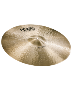 Paiste Masters 20-inch Medium Ride Cymbal featuring a polished traditional finish, fine lathing lines, integrated bell, and classic dark Masters logo.