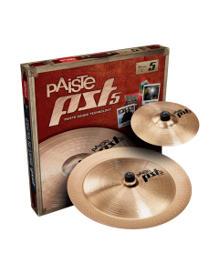 Paiste PST 5 Effects Pack including 10-inch Splash and 18-inch China cymbals crafted from CuSn8 bronze alloy
