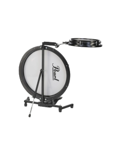 Pearl Compact Traveler PCTK1810 portable drum kit with 18 inch bass drum frame and 10 inch snare frame, foldable compact design for travel use