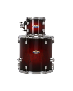 Pearl Decade Maple add-on drum pack DMP814P/C Gloss Deep Red Burst with 8-inch tom, 14-inch floor tom, tom holder and clamp hardware