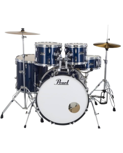 Pearl Roadshow 5-Piece Complete Drum Kit with Hardware & Cymbals - Royal Blue Metallic