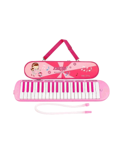 EASTTOP MMB-37SL pink 37-key melodica with mouthpiece and carry bag for beginner music learning and portable performance use