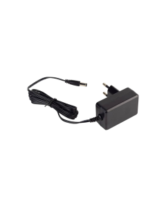 Valeton PSW-2 9V 1A switching power supply with EU plug, center-negative polarity and 1.5m cable for powering compatible guitar effects pedals, bass effects and pedalboard equipment