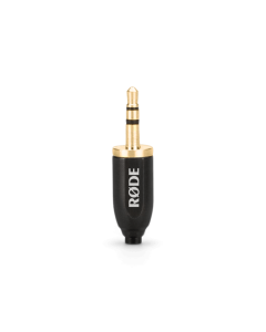 RØDE MiCon-2 compact connector designed for 3.5mm stereo jack inputs with a secure gold-plated finish.