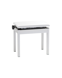 Roland BNC-05 height-adjustable digital piano bench in white finish with a matching white padded cushion top.