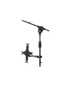 Bespeco TAB100 adjustable and tiltable tablet holder for microphone stand mounting