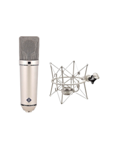 Neumann U 87 Ai Studio Set nickel large-diaphragm condenser microphone with shock mount and wooden storage box
