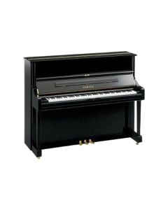 Yamaha U1 PE upright piano in polished ebony finish with 88 keys, responsive action and professional acoustic piano sound