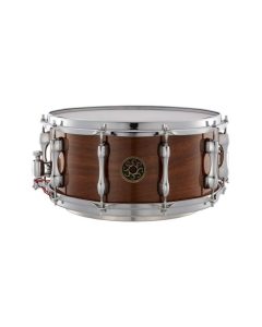 SAKAE SD1455WNJ 14x5.5 walnut snare drum Japan Custom with 7-ply shell for warm tone and professional studio performance
