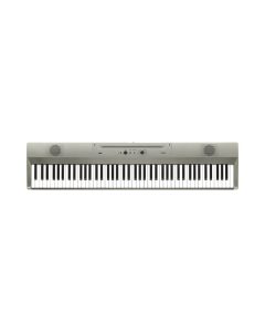 Korg Liano 88 key slim digital piano in sophisticated metallic silver finish featuring modern sleek profile and front facing speaker setup