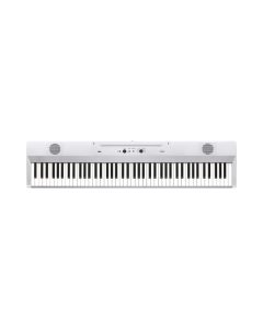 Korg Liano 88 key slim digital piano in elegant pearl white finish displaying clean control panel design and integrated speakers
