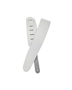 D'Addario 25BL02 2.5" Basic Classic Leather Guitar Strap - White