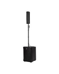 RCF EVOX J8 active column PA system with 12-inch subwoofer, 8-driver line array, and 1400W Class-D amplification