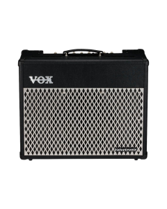 VOX Valvetronix VT50 50W modeling guitar combo amplifier featuring black vinyl finish, silver metal grille, and top-mounted control panel