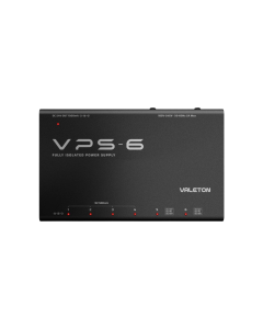 Valeton VPS-6 Fully Isolated Effects Pedal Power Supply with Four 9V 500mA Outputs Two Switchable 9V 500mA 12V 375mA and 18V 250mA Outputs 24V 1500mA Expansion Output Six Independent Transformers Noise Reduction Overload and Short Circuit Protection and 1