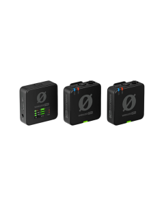 RØDE Wireless PRO compact dual-channel wireless microphone system with charging case, two transmitters, receiver and Lavalier II microphones