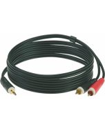 Klotz AY7-0300 lightweight y-cable mini jack 3.5 mm - 2 x RCA plug 3m