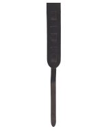 Bespeco TC1BK genuine leather guitar strap black 6cm wide glide adjustable