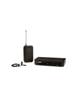 Shure BLX14UK/CVLX-K14 wireless presenter lavalier system with CVL microphone, BLX1 bodypack and BLX4 receiver for clear hands-free presentations and speeches.