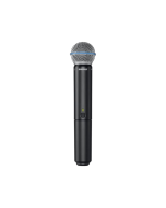 Shure BLX24E/B58-K14 wireless vocal system with Beta 58A handheld microphone and BLX4 receiver for clear vocals and reliable live performances.