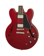 Epiphone Inspired by Gibson ES-335 semi-hollowbody electric guitar in Cherry gloss finish featuring layered maple body, Alnico Classic PRO humbuckers, and Graph Tech NuBone nut