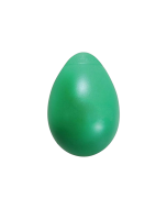 LP green plastic egg shaker percussion instrument with lightweight handheld design for rhythm practice and live musical performance